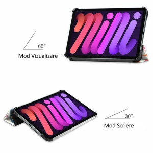Husa Smart Cover tableta, pentru iPad Mini 6 (2021) 8.3 inch model fluturi