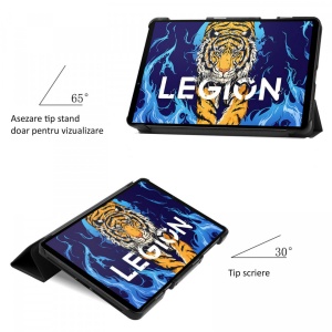 Husa Smart Cover tableta, pentru Lenovo Legion Y700 TB-9707 8.8 inch, model fluture, alba