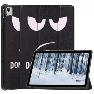 Husa smart cover tableta, pentru Nokia T21 10.4 2022 cu model face, alb negru