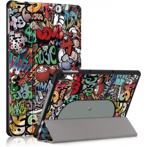 Husa Smart Cover tableta, pentru Pixel Tablet 11 inch 2023, graffiti
