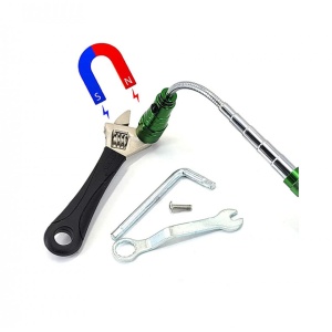 Lanterna auto LED, telescopica, cap extensibil, 2 magneti, 3 LED-uri, Verde
