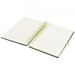 Agenda Wiro Journal cu spirala, coperti piele ecologica groasa, A5, 160 file, Verde