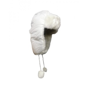 Caciula tip Aviator, King Cap colection, pentru femei, diametru 18 cm, Alba