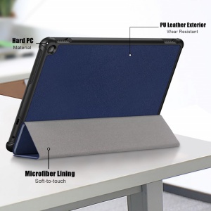 Husa Smart Cover tableta, pentru Amazon Fire HD 10 gen 13 2023, bleumarin