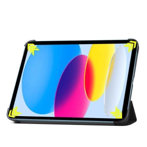 Husa Smart Cover tableta, pentru iPad 10 10.9 inch 2022 model face, alb negru