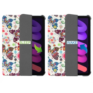 Husa Smart Cover tableta, pentru iPad Mini 6 (2021) 8.3 inch model fluturi