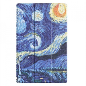 Husa Smart Cover tableta, pentru Lenovo Tab M10 Plus 10.6 Inch TB-128 2022 starry sky, albastru