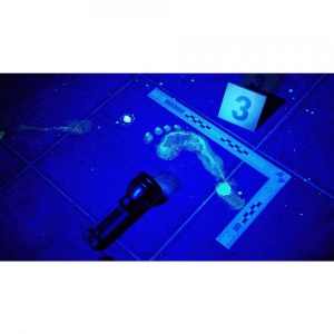 Lanterna metalica cu 51 LED-uri UV, Hofftech, lumina ultravioleta, Neagra