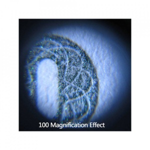 Microscop portabil cu iluminare LED, marire X100, focalizare manuala, Gri