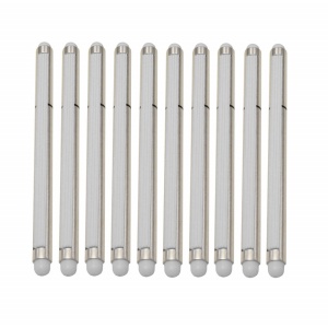 Set 10 buc, Stylus 2 in 1 cu Pix cu capac si elastic, Alb