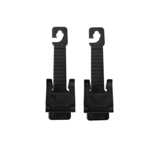 Set 2 bucati, suport auto pentru bauturi si pungi, fixare la tetiera, Negru