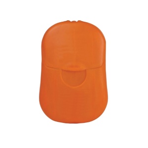Set 4 cutii de plastic cu petale de sapun, 68x44mm, parfumate, Portocalii
