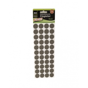 Set 44 bucati, protectii pardoseala autoadezive pentru mese si scaune, rotunde, negre