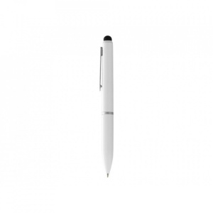Stylus Touch pen Avenue White, Metalic, cu pix incorporat, Alb