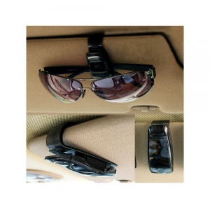 Suport auto pentru ochelari, fixare la parasolar, Verk Clip, plastic, negru