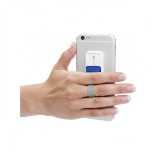 Suport tip Hand Strap pentru telefon, autoadeziv, cu buton Albastru