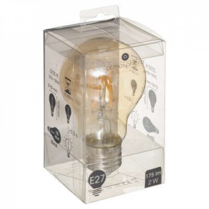 Bec decorativ, Atmosphera, tehnologie LED AMBER, chihlimbar, E27, 2W, 175 lm