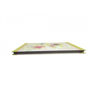 Block notes, MIXDesign, liniat dictando tip W, A5, 96 file, coperti cartonate, model flori, Galben