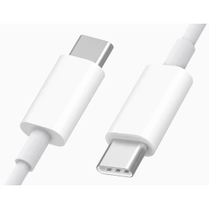 Cablu de incarcare OUTOS 2.1A, USB C catre USB-C, 100cm, Alb