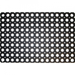 Covor pentru usa, cauciuc moale, antialunecare, 60x40cm, Negru