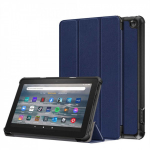Husa Smart Cover tableta, pentru Amazon Fire 7 gen 12 2022, bleumarin