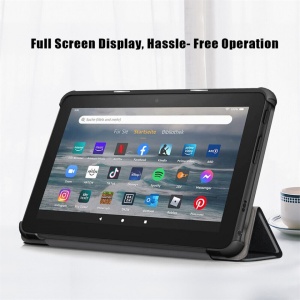 Husa Smart Cover tableta, pentru Amazon Fire 7 gen 12 2022, neagra