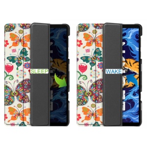 Husa Smart Cover tableta, pentru Lenovo Legion Y700 TB-9707 8.8 inch, model fluture, alba
