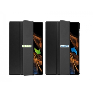 Husa Smart Cover tableta, pentru Samsung Galaxy Tab S8 Ultra 14.6 X900 X906, neagra