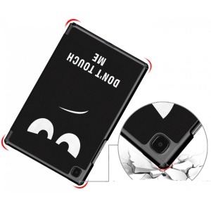 Husa tableta smart cover, compatibila cu Samsung Galaxy Tab A7 10.4 2022 T503 T507 cu model face. alb negru