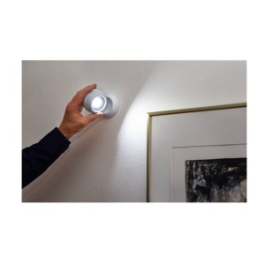 Lampa cu fixare magnetica, 10 leduri COB, rotunda, rotire 360 grade, Alba