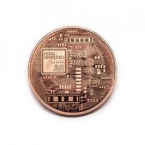 Moneda Suvenir Bitcoin Copper, mjb 2013