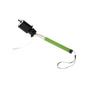 Selfie stick clasic, compact, pentru telefoane mobile, 100cm, Verde Lime