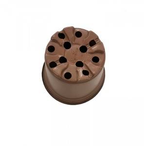 Set 100 bucati, ghivece pentru rasaduri, rotunde, 9x7 cm, Spring, maro