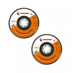 Set 2 panze, disc de slefuit lamelar, Drept, metal, plastic si lemn, 125 mm, granulatie P40