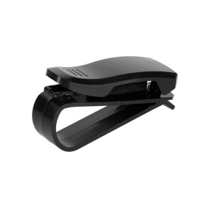 Suport auto pentru ochelari, fixare la parasolar, Verk Clip, plastic, negru