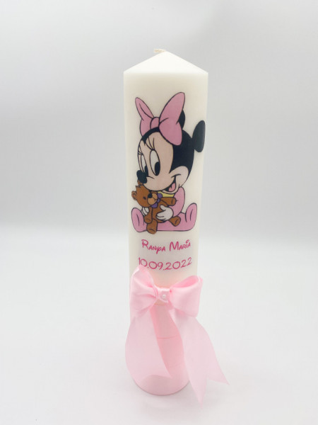 Lumânare botez Baby Minnie