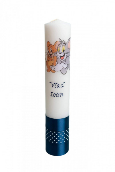Lumânare botez Tom și Jerry