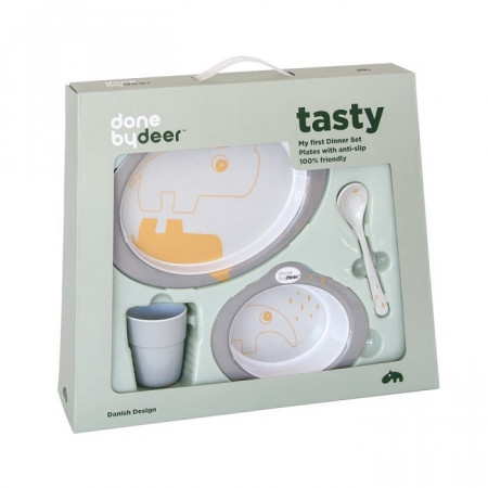 SET DE MASĂ 4 PIESE CONTUR GREY/GOLD