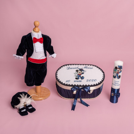 Trusou botez complet Mickey Mouse bleumarin
