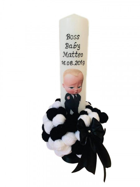 Lumânare botez Baby Boss cu gheme 2