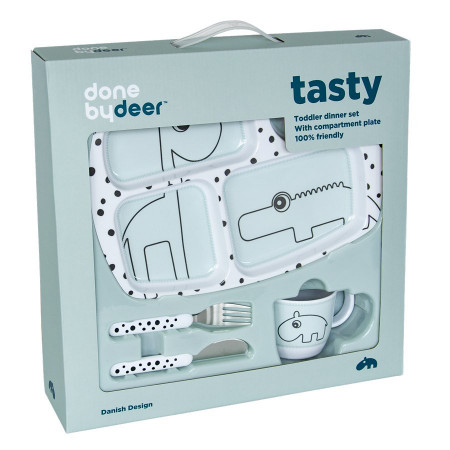 Set de masă pentru copii Happy dots bleu