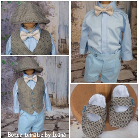 costum elegant pentru botez