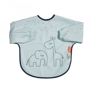Bavețică cu mâneci lungi Dreamy Dots albastră- Done by Deer