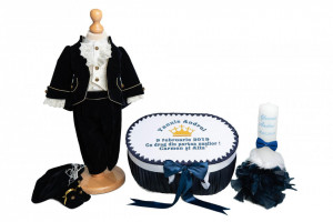Trusou botez complet Micul Prinț bleumarin