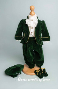 COSTUM BOTEZ MICUL PRINT VERDE