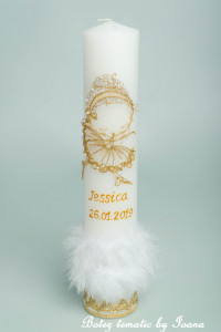 lumanare botez personalizata