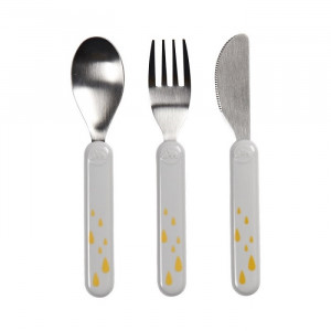Set tacâmuri 3 piese Grey/Gold Dots - Done by Deer