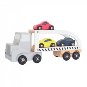 Camion din lemn cu mașinuțe