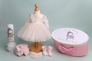 Trusou botez complet Mica Balerină - roz