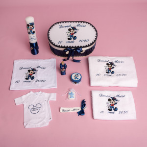 Trusou botez complet Mickey Mouse bleumarin